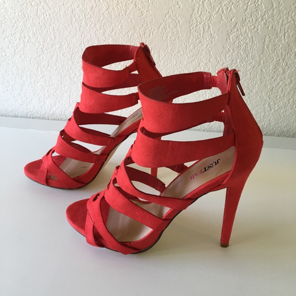 Red/Orange, Gladiator Style, Platform, 5" High,Stiletto  Heels❤️🧡